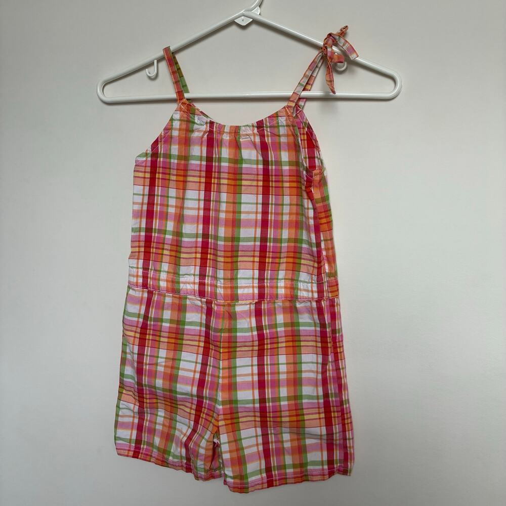 Gymboree Plaid Romper / One-Piece Outfit – Girls Size 8 – Colorful Summer Plaid